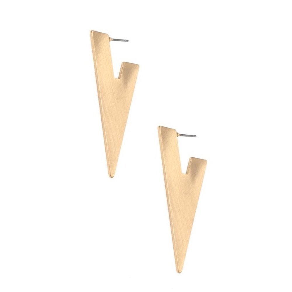 GWEN GOLD TRIANGLE EARRINGS